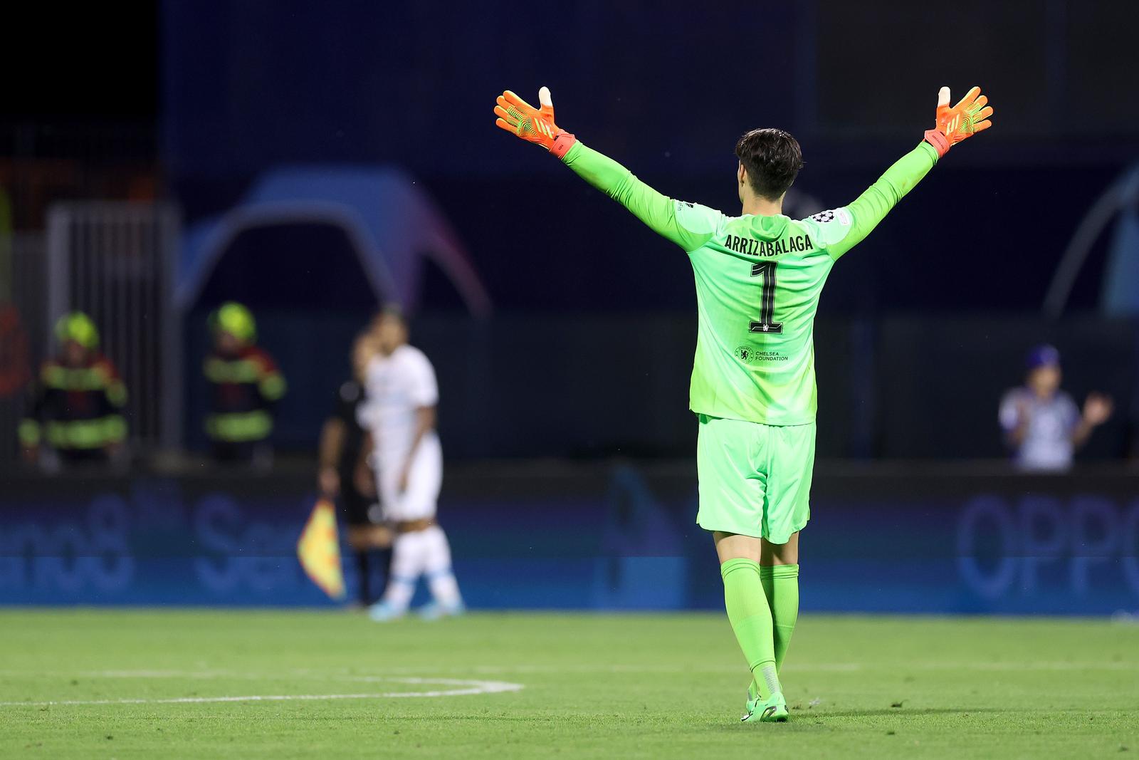 06.09.2022., stadion u Maksimiru, Zagreb - UEFA Liga prvaka, 1. kolo, skupina E, GNK Dinamo - FC Chelsea. Kepa Arrizabalaga. Photo: Luka Stanzl/PIXSELL