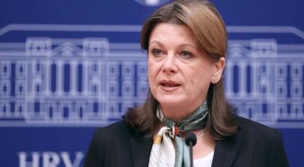 07.11.2023., Zagreb - Na konferenciji za medije odrzanoj u Saboru o temi  "Obvezujuci zakljucak Plenkovicevoj vladi da podnese izvjesce o stanju tuzbe Ivice Todorica protiv Republike Hrvatske" govorila je Karolina Vidovic Kristo. Photo: Patrik Macek/PIXSELL