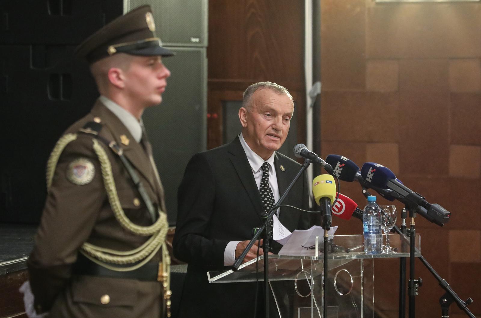 08.12.2022., U Domu HV-a "Zvonimir" odrzana je komemoracija za Pavla Miljavca, bivseg nacelnika Glavnog stozera Oruzanih snaga RH, ministra obrane, saborskog zastupnika i pocasnog predsjednika Hrvatskog generalskog zbora. Photo: Robert Anic/PIXSELL