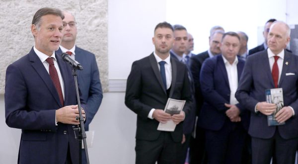 09.11.2023., Zagreb - U Saboru je otvorena izlozba i odrzan okrugli stol: "Hrvatski skolski brod Jadran - maticna luka Split, 1933. - 2023.". Ovim dogadjanjima, koje su ogranizirali  Hrvatski sabor, Hrvatski pomorski muzej Split i Muzej Domovinskog rata u Splitu, se obiljezava 90 godina od uplovljavanja hrvatskog skolskog jedrenjaka "Jadran" u Splitsku luku. Photo: Patrik Macek/PIXSELL