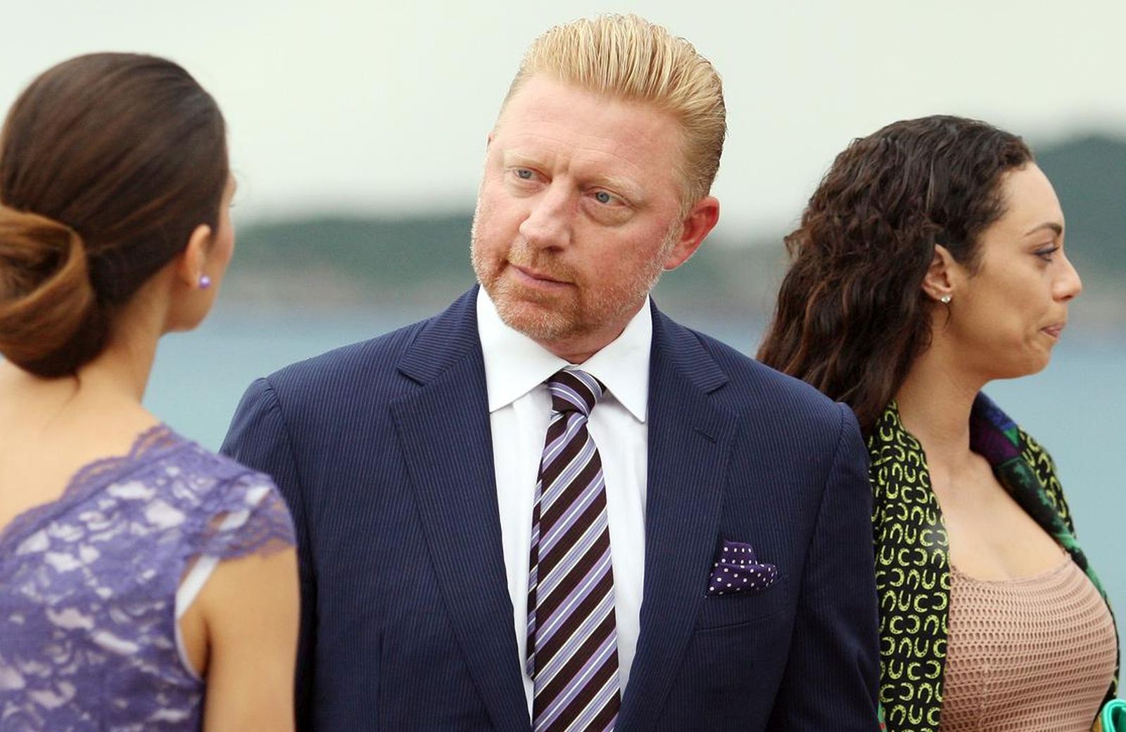 10.07.2014., Sveti Stefan, Crna Gora - Uzvanici stizu na vjencanje Novaka Djokovica i Jelene Ristic. Boris Becker sa suprugom Lilly Kerssenberg. "nPhoto: Ivo Cagalj/PIXSELL