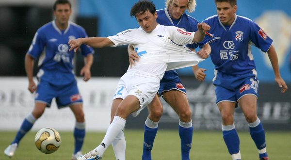 19.07.2006., Zagreb - Dinamo s uvjerljivih 4:1 svladao Rijeku te osvojio Superkup. Jasmin Agic, Ognjen Vukojevic, Mario Prisc."nPhoto: Igor Kralj/PIXSELL