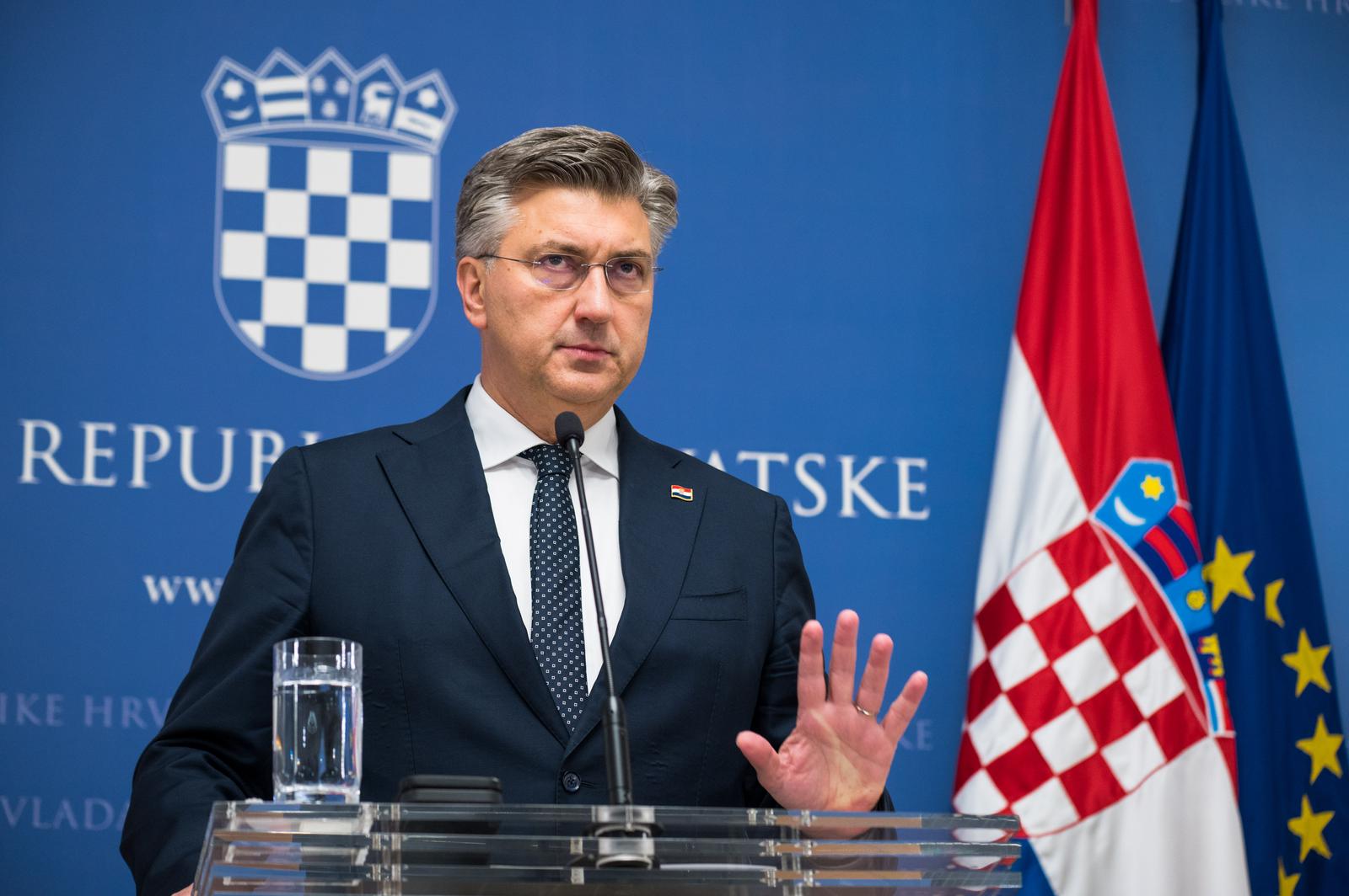 11.11.2023 - Zagreb - Predsjednik vlade Andrej Plenkovic obratio se medijima s izjavom o prometnoj nesreci ministra Maria banozica u kojoj je poginula jedna osoba. Photo: Karlo Klasic/PIXSELL