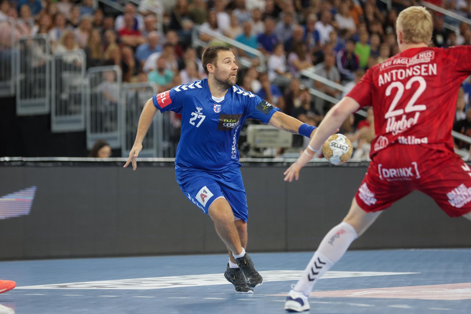 12.10.2023., Arena Zagreb, Zagreb - Machineseeker EHF Liga prvaka, 04. kolo, RK Zagreb - Aalborg Handbold. Ivan Cupic Photo: Luka stanzl/PIXSELL