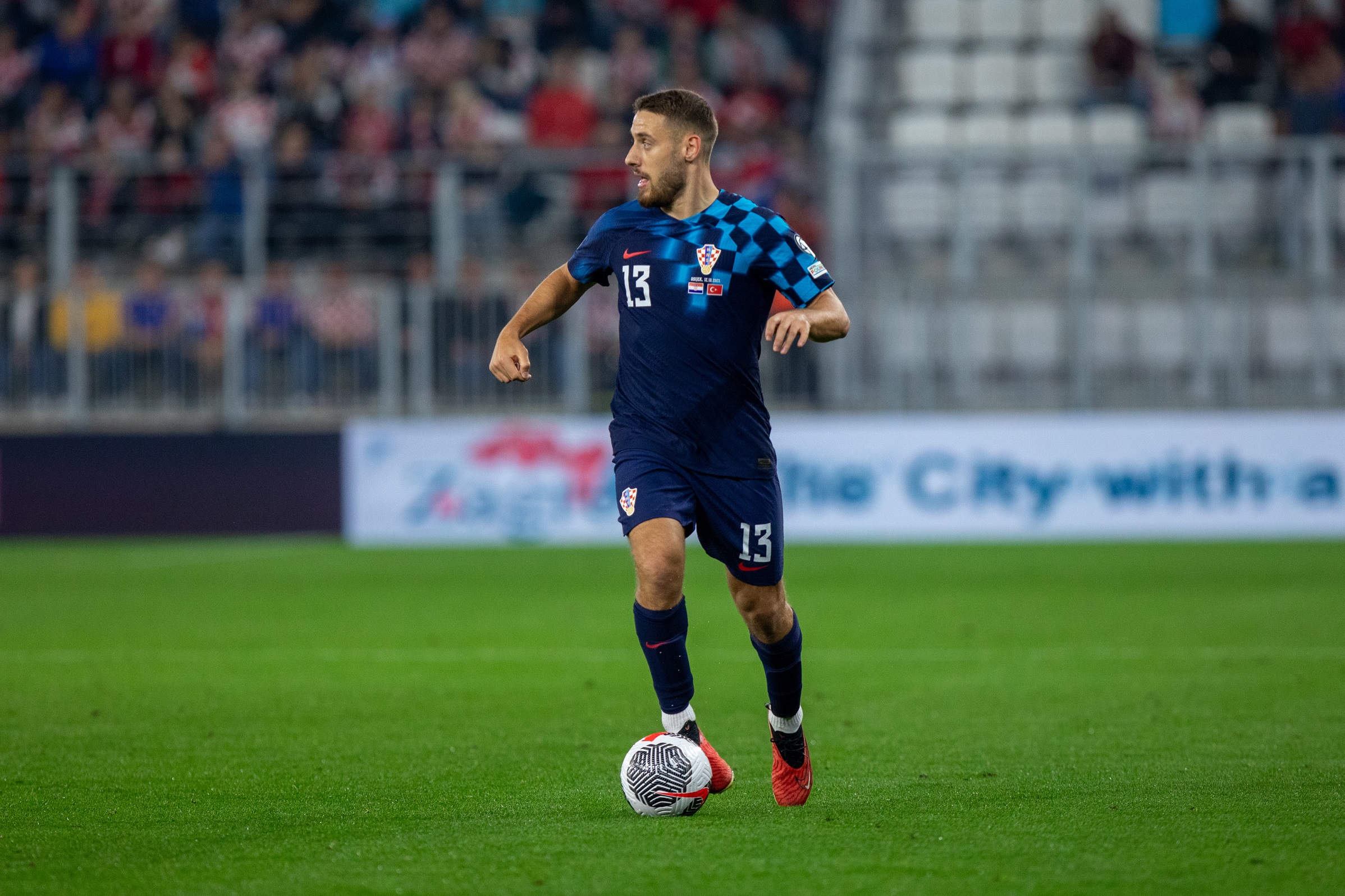12.10.2023., Opus Arena, Osijek - Kvalifikacije za UEFA Europsko prvenstvo 2024., skupina D, 7. kolo, Hrvatska - Turska. Nikola Vlasic Photo: Borna jaksic/PIXSELL