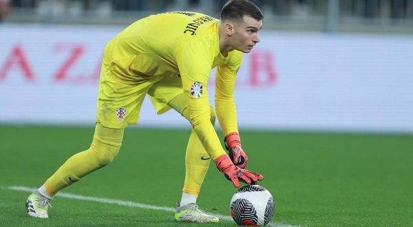 12.10.2023., Opus Arena, Osijek - Kvalifikacije za UEFA Europsko prvenstvo 2024., skupina D, 7. kolo, Hrvatska - Turska. Dominik Livakovic Photo: Davor Javorovic/PIXSELL