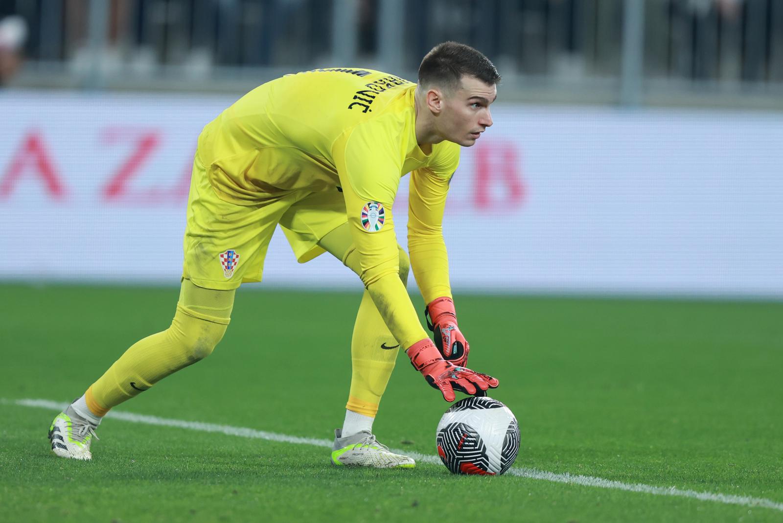 12.10.2023., Opus Arena, Osijek - Kvalifikacije za UEFA Europsko prvenstvo 2024., skupina D, 7. kolo, Hrvatska - Turska. Dominik Livakovic Photo: Davor Javorovic/PIXSELL