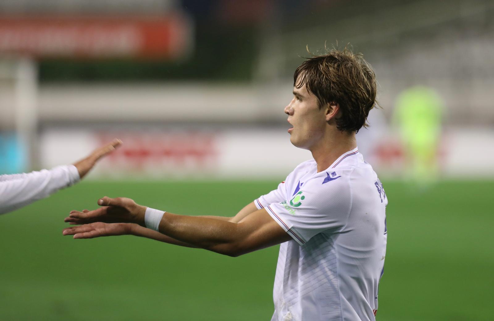 12.11.2023., Split - SuperSport prva Hrvatska nogometna liga, 15. kolo, HNK Hajduk - NK Varazdin. Rokas Pukstas

 Photo: Ivo Cagalj/PIXSELL