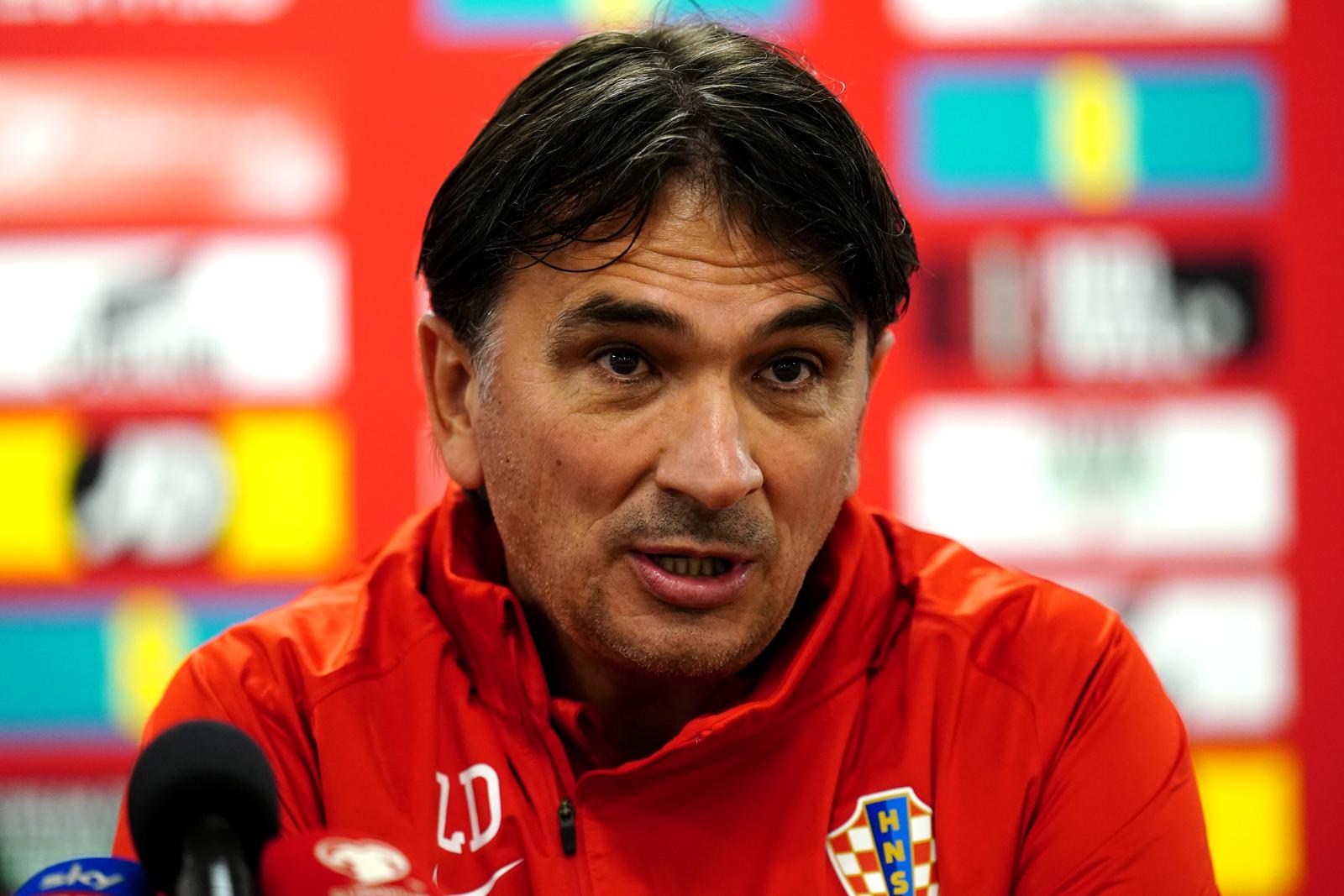 14.10.2023., Cardiff City Stadium, Cardiff - Konferencija za medije hrvatske nogometne reprezenztacije. Zlatko Dalic.   Photo: Nick Potts/PIXSELL