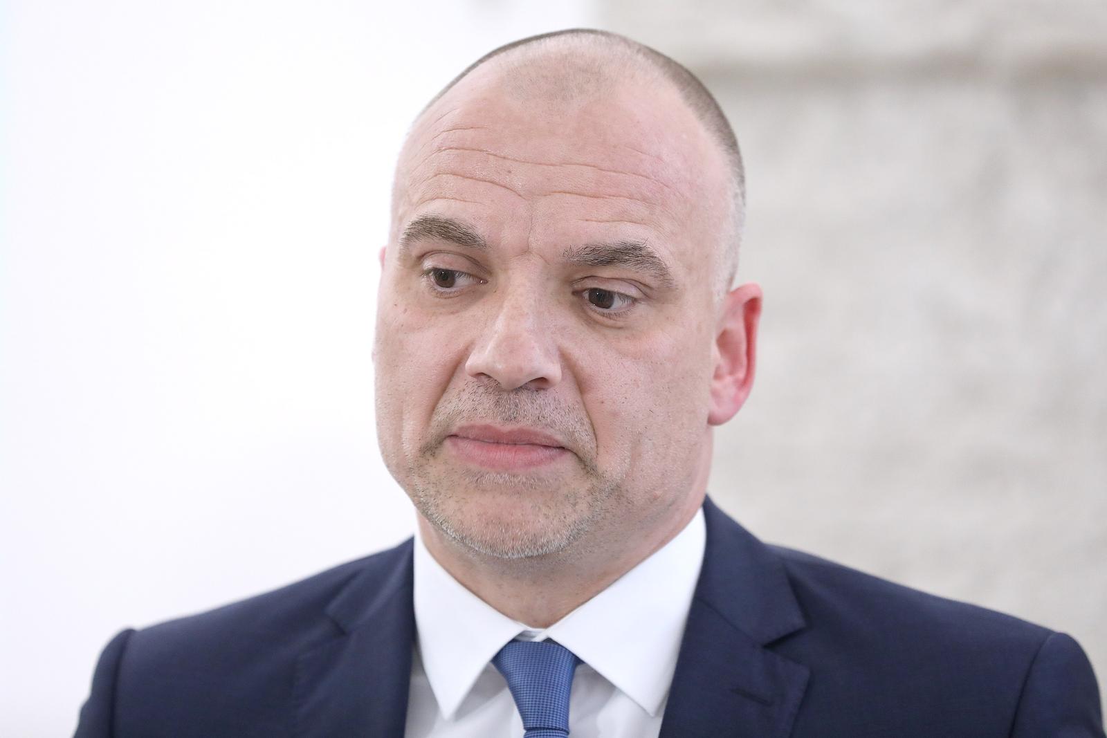 15.03.2023., Zagreb - Saborski Odbor za unutarnju politiku i nacionalnu sigurnost odrzava zatvorenu sjednicu na kojoj ce biti predstavljena godisnja izvjesca civilne sigurnosne sluzbe (SOA) i vojne sigurnosne sluzbe (VSOA) za 2022. Nakon sjednice Daniel Markic se obratio novinarima Photo: Patrik Macek/PIXSELL