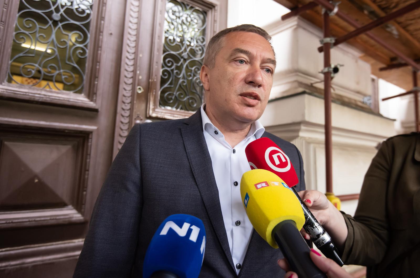 16.05.2023., Zagreb - Dragan Kovacevic stigao je na sjednicu Optuznog vijeca i dao izjavu za medije. Photo: Neva Zganec/PIXSELL