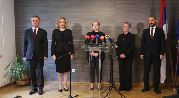 17.11.2023. Zagreb - Predstavnici SDSS-a i drugih srpskih organizacija u Hrvatskoj odrzali su konferenciju o neodlasku u Vukovar i Skabrnju  Photo: Robert Anic/PIXSELL