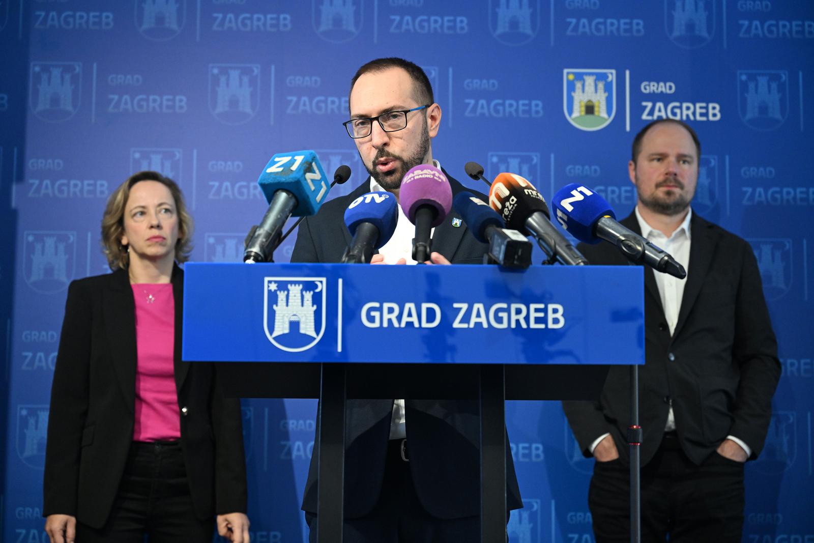 17.11.2023., Zagreb - Tomislav Tomasevic gradonacelnik Grada Zagreba sa svojim suradnicima predstavio je gradski proracun za 2024. godinu. Photo: Davorin Visnjic/PIXSELL