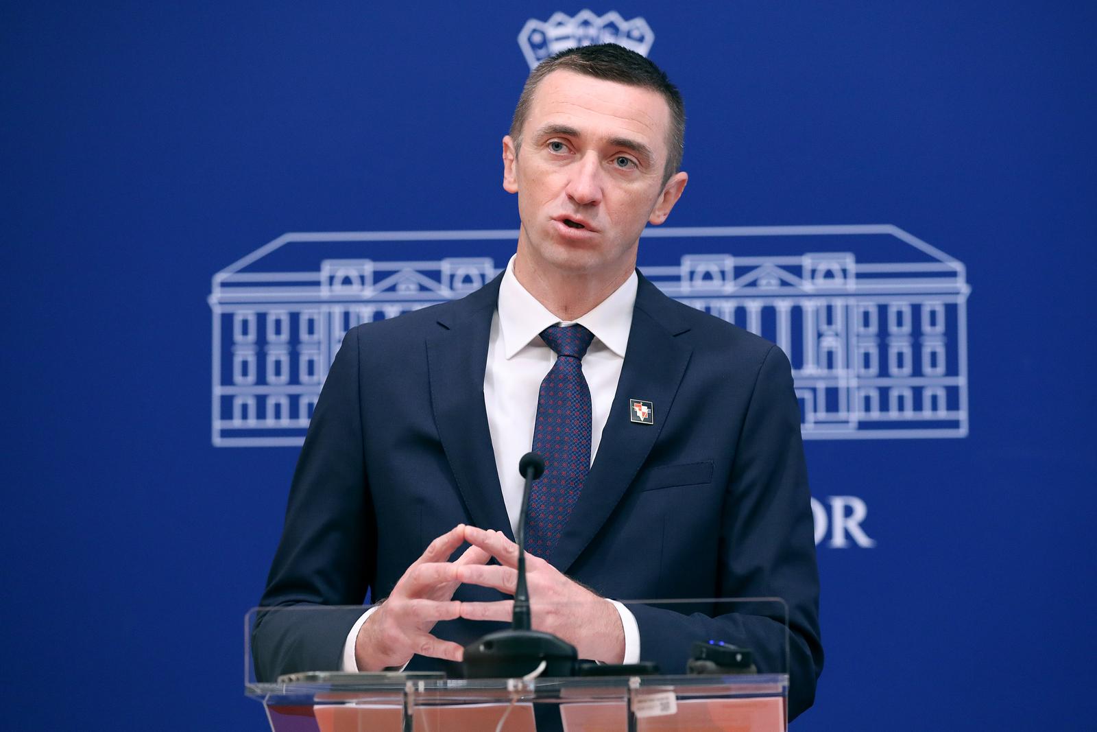 18.10.2023., Zagreb - Na konferenciji za medije Domovinskog pokreta odrzanoj u Saboru o temi „Migrantska kriza u Republici Hrvatskoj“ govorio je Ivan Penava. Photo: Patrik Macek/PIXSELL