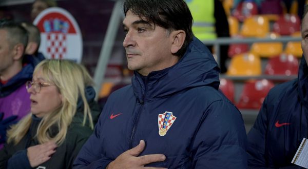 18.11.2023., stadion Skonto, Riga, Latvija - Kvalifikacije za UEFA Euro 2024, skupina D, Latvija - Hrvatska.  izbornik hrvatske nogometne reprezentacije Zlatko Dalic. Photo: Ansis Ventins/PIXSELL