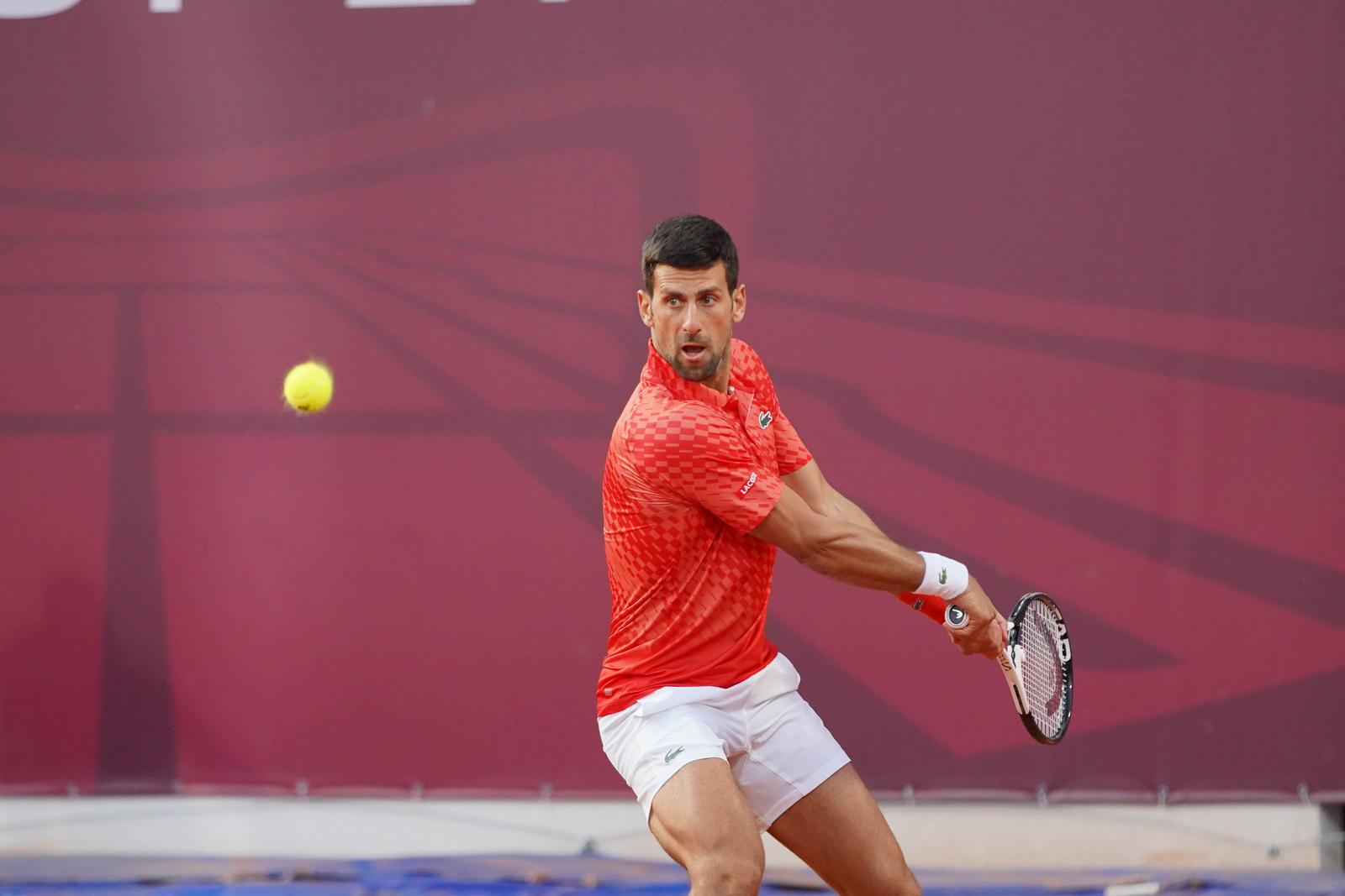 19.04.2023., Teniski centar Nacionalnog teniskog kompleksa u parku Mladen Stojanovic, Banjaluka (BiH) – Novak Djokovic pobijedio Luca Van Asschea nakon preokreta i pred prepunim tribinama sa 2:1.  Photo: Dejan Rakita/PIXSELL