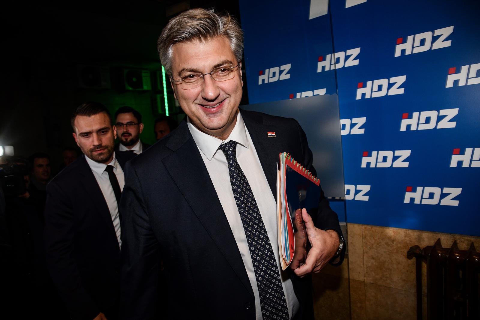 20.11.2023., Zagreb - Andrej Plenkovic dolazi na sastanak sireg Predsjednistva HDZ-a srediste Gradskog odbora HDZ-a Grada Zagreba u Gundulicevoj ulici. Photo: Josip Regovic/PIXSELL