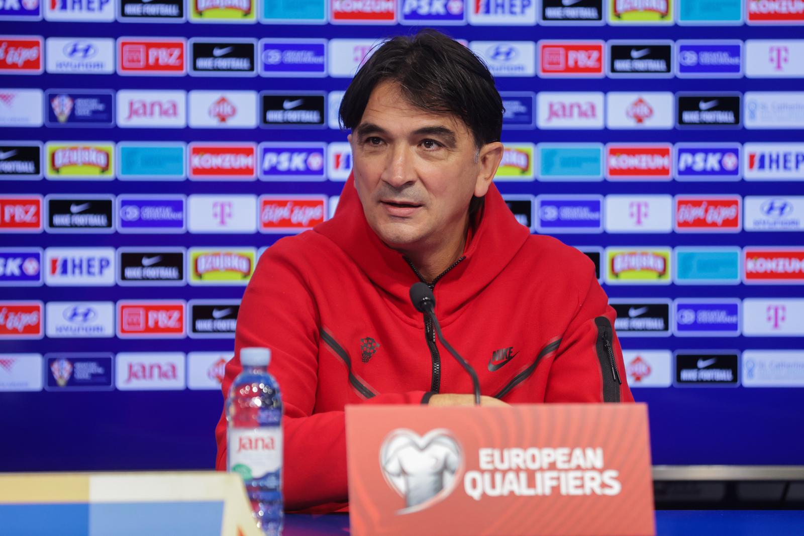 20.11.2023., stadion Maksimir, Zagreb - Konferencija za medije hrvatske nogometne reprezentacije uoci sutrasnje utakmice kvalifikacija za EURO 2024 protiv Armenije. Izbornik Zlatko Dalic Photo: Luka Stanzl/PIXSELL