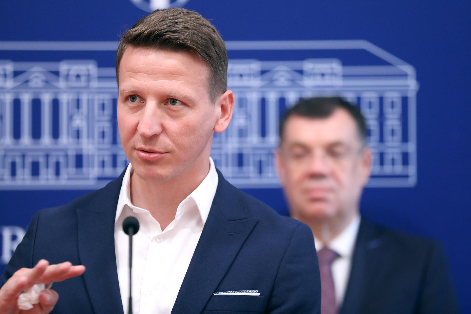 21.09.2023., Zagreb - Na konferenciji za medije Fokusa odrzanoj u Saboru o temi: "Fokusov prijedlog porezne reforme" govorili su Davor Nadji,  Hrvoje Koscec, Dario Zurovec i Damir Bajs. Photo: Patrik Macek/PIXSELL