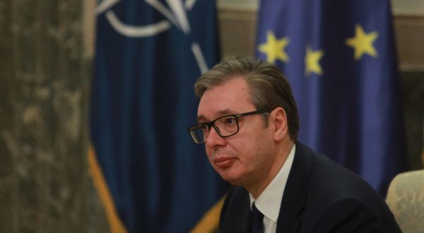 21, November, 2023, Belgrade - The President of the Republic of Serbia, Aleksandar Vucic, met with NATO Secretary General Jens Stoltenberg. Aleksandar Vucic. Photo: Milos Tesic/ATAImages.

21, novembar, 2023, Beograd - Predsednik Republike Srbije Aleksandar Vucic sastao se sa generalnim sekretarom NATO Jensom Stoltenbergom. . Photo: Milos Tesic/ATAImages. Photo: Milos Tesic/PIXSELL