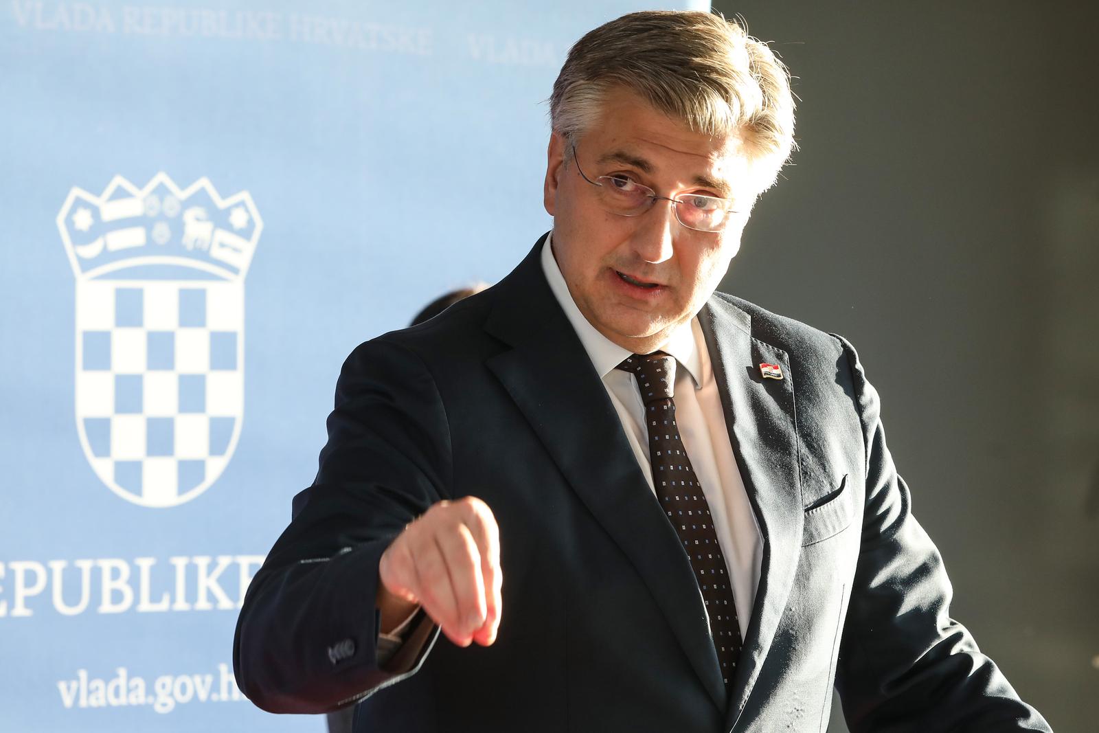 23.11.2023.,Zagreb - Pod predsjedanjem premijera Andreja Plenkovica odrzana je 265. sjednica Vlade Republike Hrvatske.
Izjava Premijera Plenkovica
     Photo: Robert Anic/PIXSELL