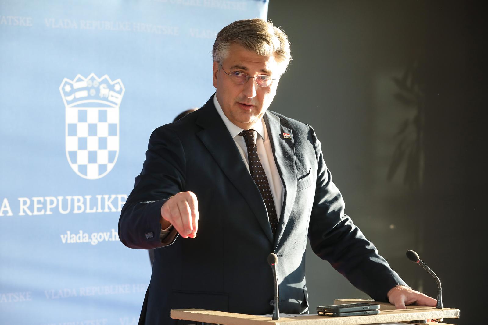23.11.2023.,Zagreb - Pod predsjedanjem premijera Andreja Plenkovica odrzana je 265. sjednica Vlade Republike Hrvatske.
Izjava Premijera Plenkovica
     Photo: Robert Anic/PIXSELL