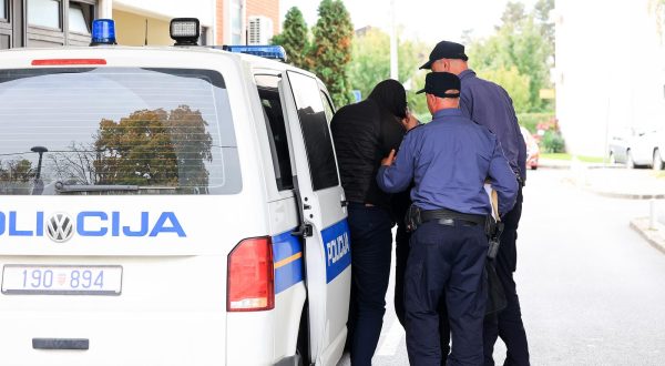 24.10.2023.,Velika Gorica - Privodjenje BBB-ovaca koji su pjevali ustaske pjesme na utakmici Gorica - Dinamo Photo: Marko Prpic/PIXSELL