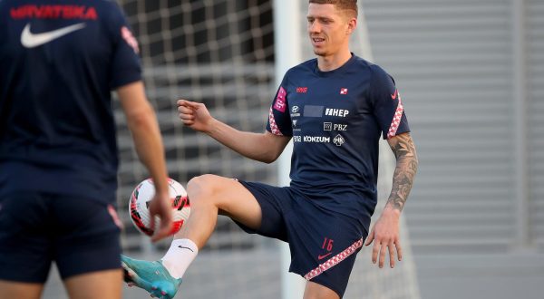 25.03.2022.,Doha, Katar - Hrvatska nogometna reprezentacija u sklopu priprema za nadolazece Svjetsko prvenstvo nastupa na turniru u Dohi.Trening Hrvatske nogometne reprezentacije Photo: Igor Kralj/PIXSELL