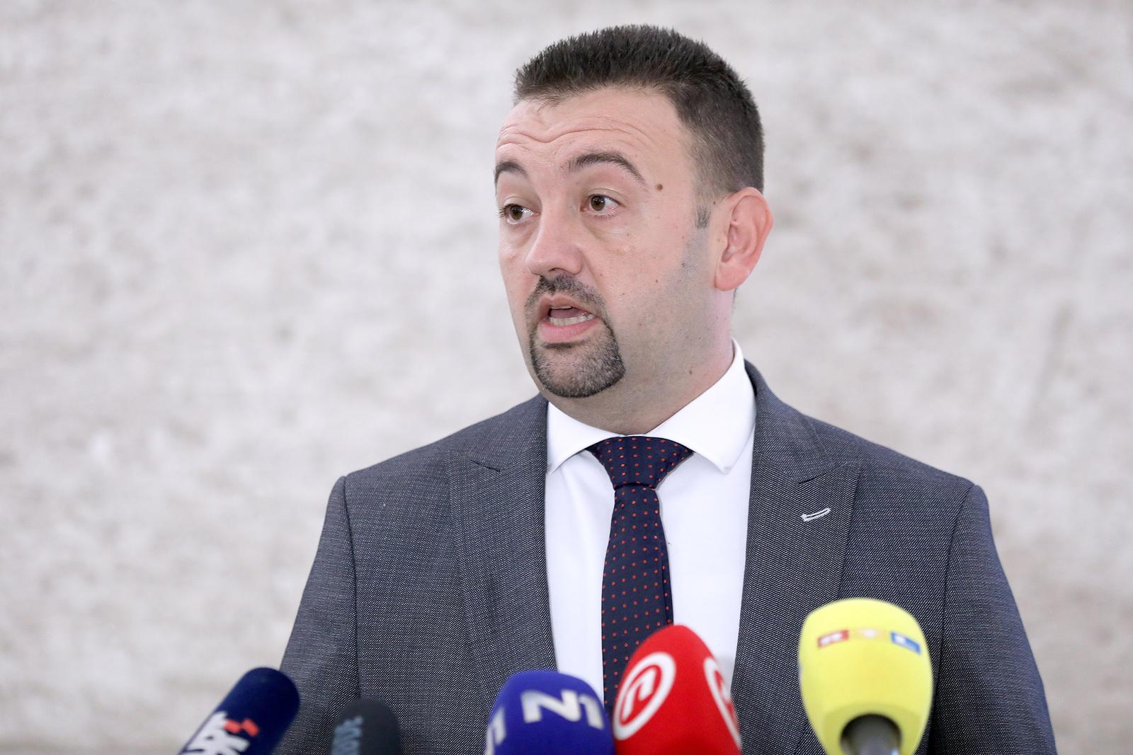 27.10.2023., Zagreb - Na konferenciji za medije odrzanoj u Saboru o aktualnim temema govorio je Marijan Pavlicek.   Photo: Patrik Macek/PIXSELL