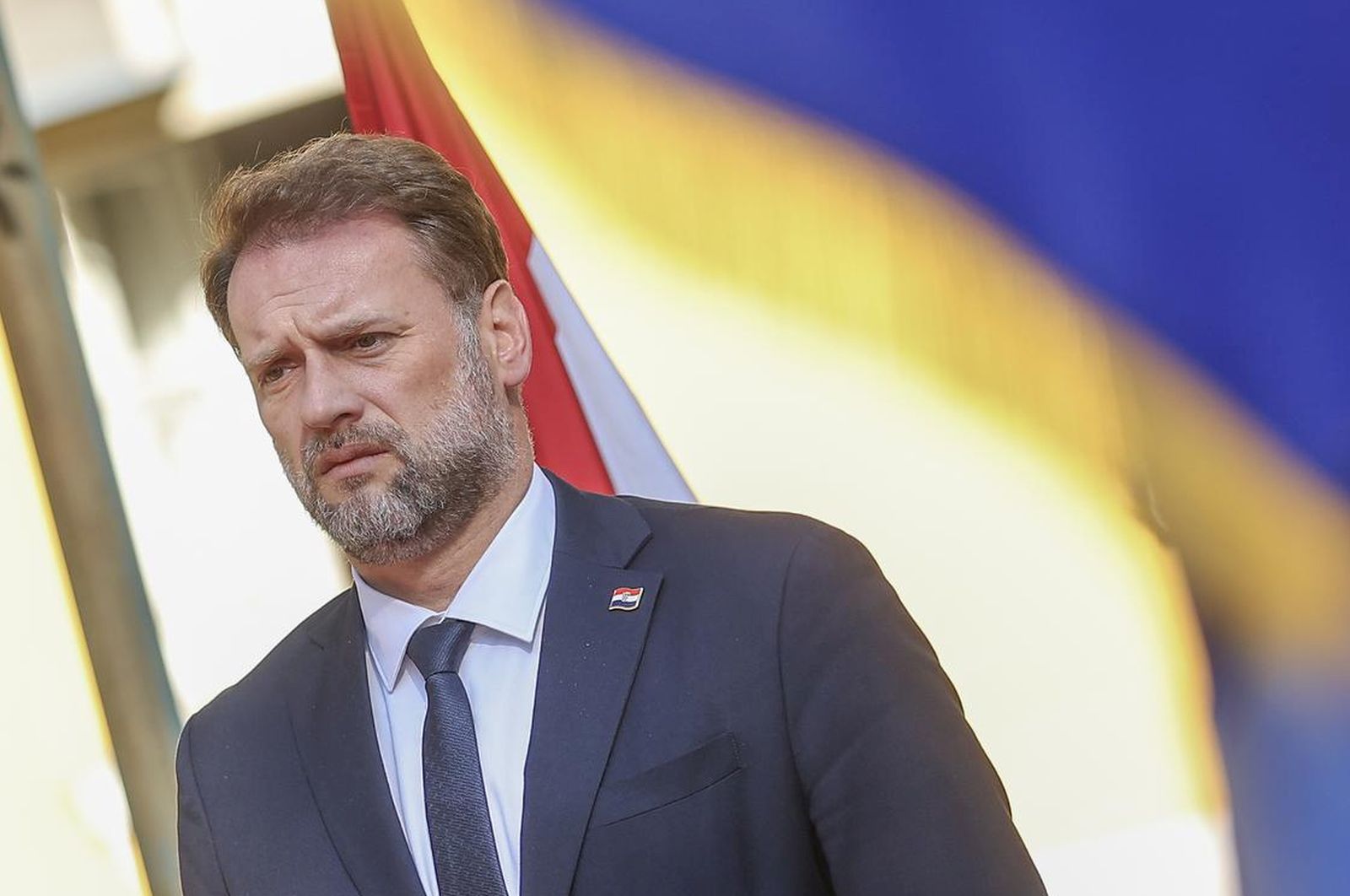 28.09.2023., Sarajevo, Bosna i Hercegovina - Ministar obrane BiH Zukan Helez, primio je u posjetu ministra obrane Republike Hrvatske Marija Banozica. Photo: Armin Durgut/PIXSELL
