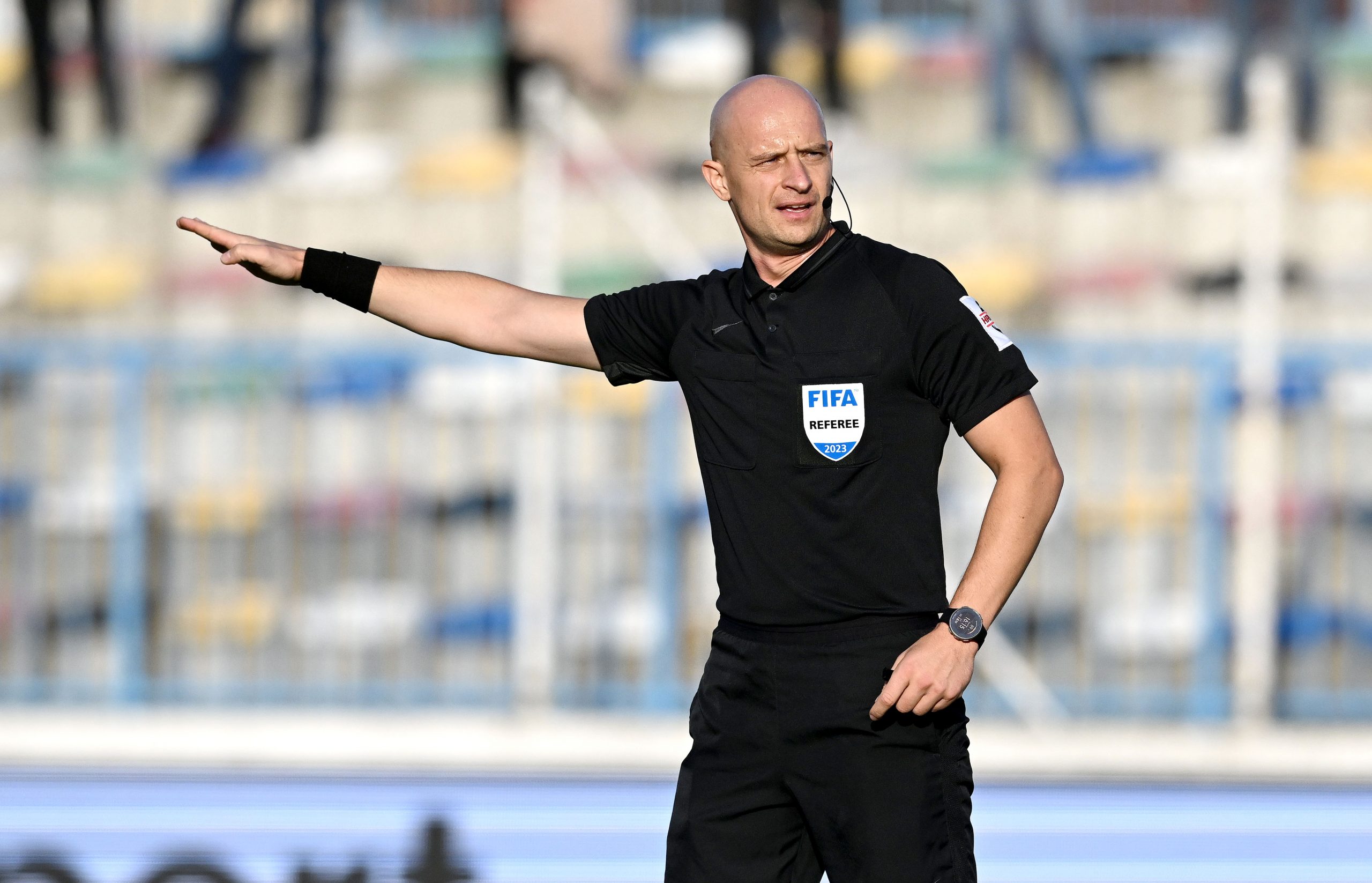 28.10.2023., stadion u Kranjcevicevoj ulici, Zagreb - SuperSport HNL, 13. kolo, NK Rudes - NK Varazdin. sudac Dario Bel Photo: Marko Lukunic/PIXSELL