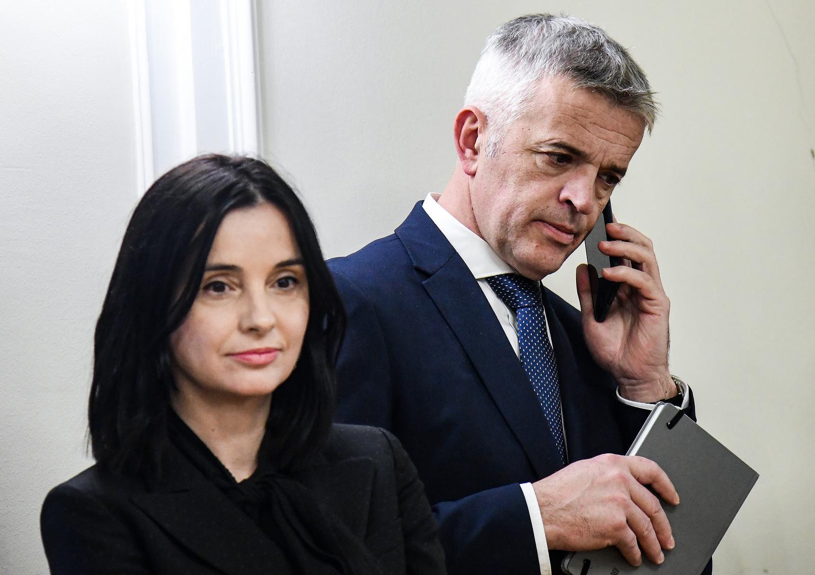 29.11.2023., Zagreb  - Izjave nakon sastanka u Banskim dvorima u vezi suzbijanja africke svinjske kuge. ministrica poljoprivrede Marija Vuckovic, drzavni tajnik u Ministarstvu poljoprivrede Mladen Pavic Photo: Josip Regovic/PIXSELL