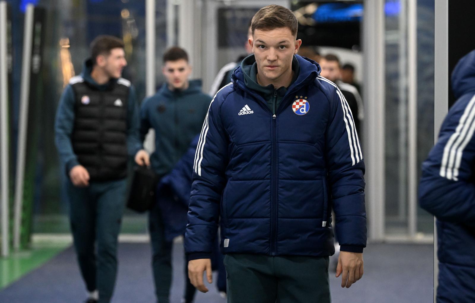 29.11.2023., Astana, Kazahstan - Nogometasi Dinama dolaze na trening na Astana Arenu uoci utakmice 5. kola skupine C UEFA Konferencijske lige izmedju Astane i Dinama. Mauro Perkovic Photo: Marko Lukunic/PIXSELL