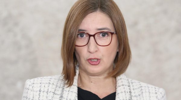 30.11.2023., Zagreb - Na konferenciji za medije odrzanoj u Saboru o preuzimanju Fortenove i drugim  aktualnim temama unutarnje politike govorila je Marijana Puljak.
 Photo: Patrik Macek/PIXSELL