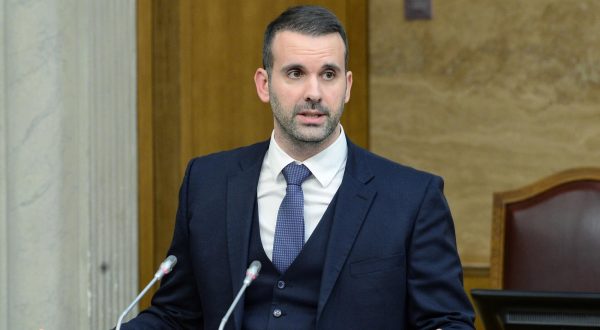 31, October, 2023, Podgorica - The session of the Assembly of Montenegro at which the new Government of Montenegro is elected. Milojko Spajic.    

31, oktobar, 2023, Podgorica - Sednica Skupstine  Crne Gore na kojoj se bira nova Vlada Crne Gore.     Photo: R.R./ATAImages/PIXSELL