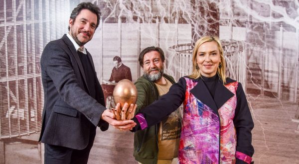 17.11.2023., Zagreb - Filip Fak, Mario Kovac i Petra Radin, autori koncerta sa Teslinom zavojnicom. 

Photo Sasa ZinajaNFoto