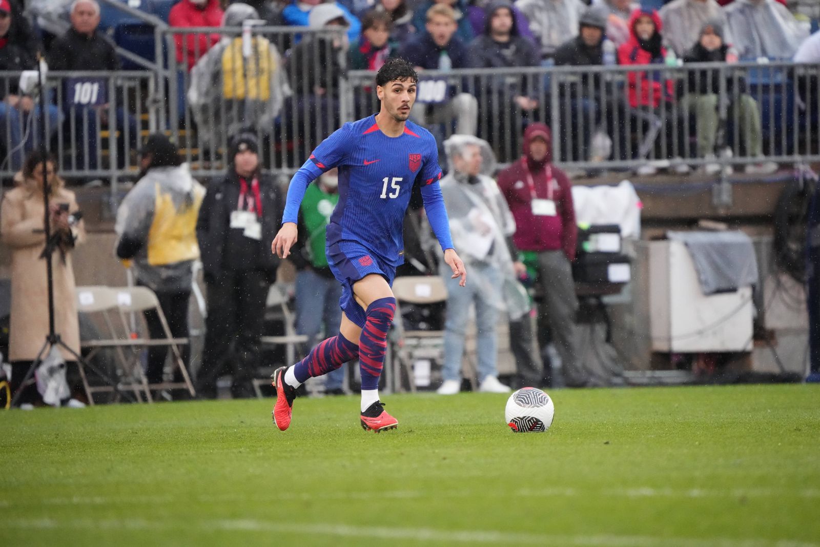 Johnny Cardoso USA - Hartford 14.10.2023: USA vs. Deutschland, Pratt & Whitney Stadium Hartford, Freundschaftsspiel *** Johnny Cardoso USA Hartford 14 10 2023 USA vs Germany, Pratt Whitney Stadium Hartford, friendly match