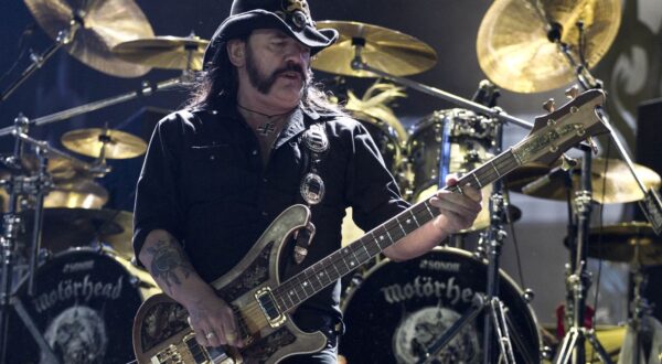 Ian Fraser "Lemmy" Kilmister of Motorhead performs during the Rock in Rio music festival in Rio de Janeiro, Brazil, Sunday Sept.  25, 2011. The festival, which runs through Oct. 2, includes performances by Katy Perry, Rihanna, Stevie Wonder, Red Hot Chili Peppers, Metallica, Guns N' Roses and Coldplay. (AP Photo/Felipe Dana)