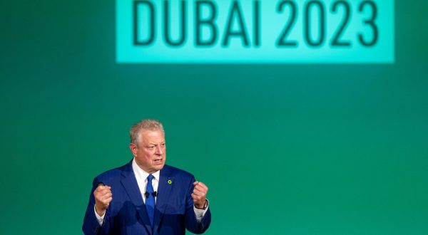 epa11008569 Al Gore, Former Vice President of the United States and Chairman and Co-Founder of Generation Investment Management, speaks during the UN Climate Change Conference COP28, in Dubai, United Arab Emirates, 03 December 2023. The 2023 United Nations Climate Change Conference (COP28), runs from 30 November to 12 December, and is expected to host one of the largest number of participants in the annual global climate conference as over 70,000 estimated attendees, including the member states of the UN Framework Convention on Climate Change (UNFCCC), business leaders, young people, climate scientists, Indigenous Peoples and other relevant stakeholders will attend.  EPA/MARTIN DIVISEK