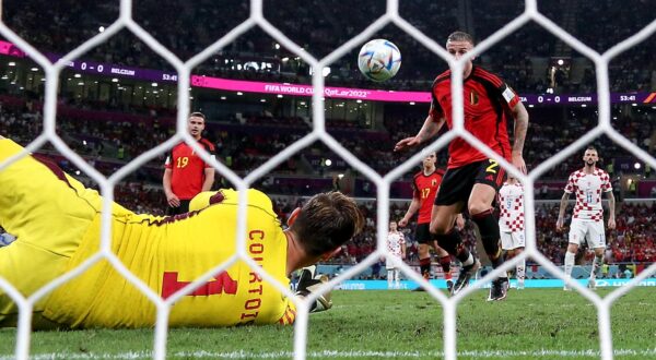 01.12.2022., stadion Ahmad Bin Ali, Al Rayyan, Katar - FIFA Svjetsko prvenstvo, skupina F, 3. kolo, Hrvatska - Belgija. 
Thibaut Courtois
   Photo: Igor Kralj/PIXSELL