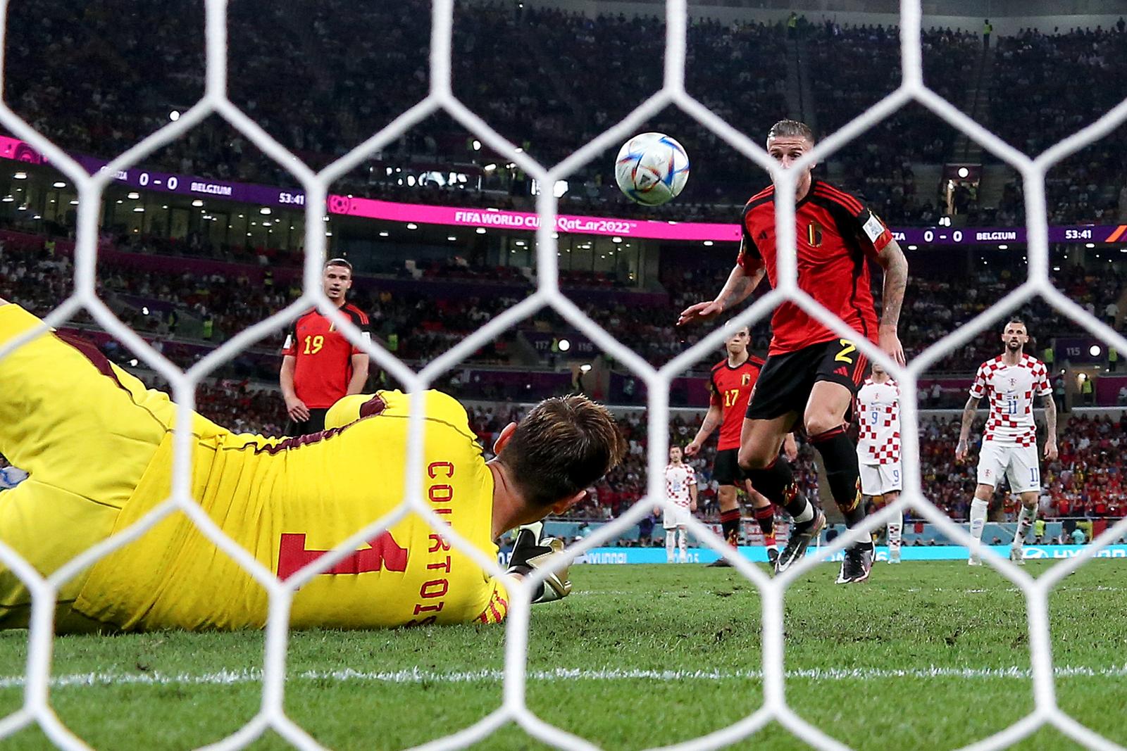01.12.2022., stadion Ahmad Bin Ali, Al Rayyan, Katar - FIFA Svjetsko prvenstvo, skupina F, 3. kolo, Hrvatska - Belgija. 
Thibaut Courtois
   Photo: Igor Kralj/PIXSELL