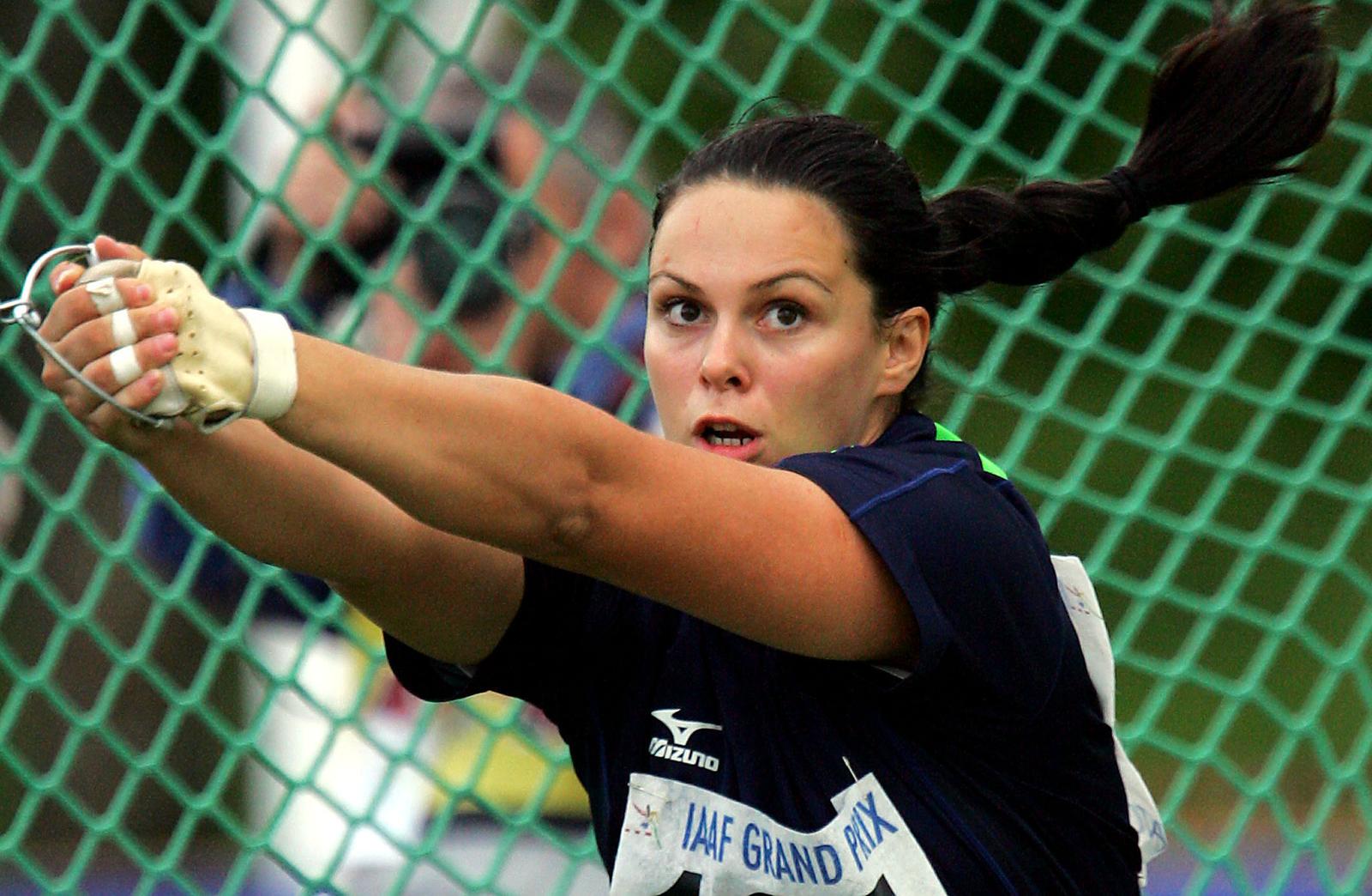11.07.2005., Zagreb - SRC Mladost, Zagreb - IAAF Grand Prix miting Zagreb 2005 - memorijal Borisa Hanzekovica. Bacanje kladiva, Ivana Brkljacic. Photo: Igor Kralj/PIXSELL