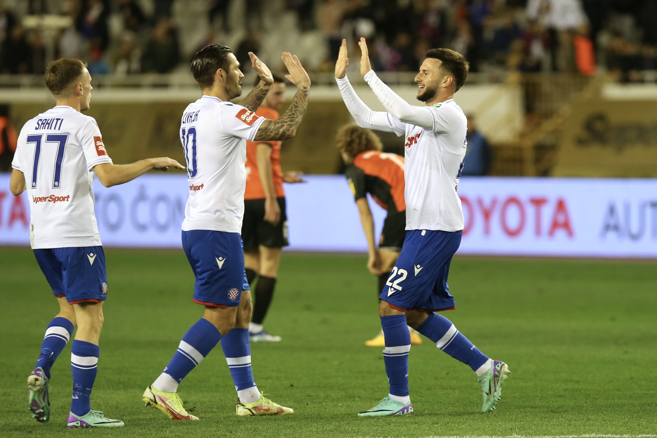 02.12.2023., Split - SuperSport prva Hrvatska nogometna liga, 17. kolo, HNK Hajduk - HNK Gorica. Marko Livaja, Leon Livaju Photo: Ivo Cagalj/PIXSELL