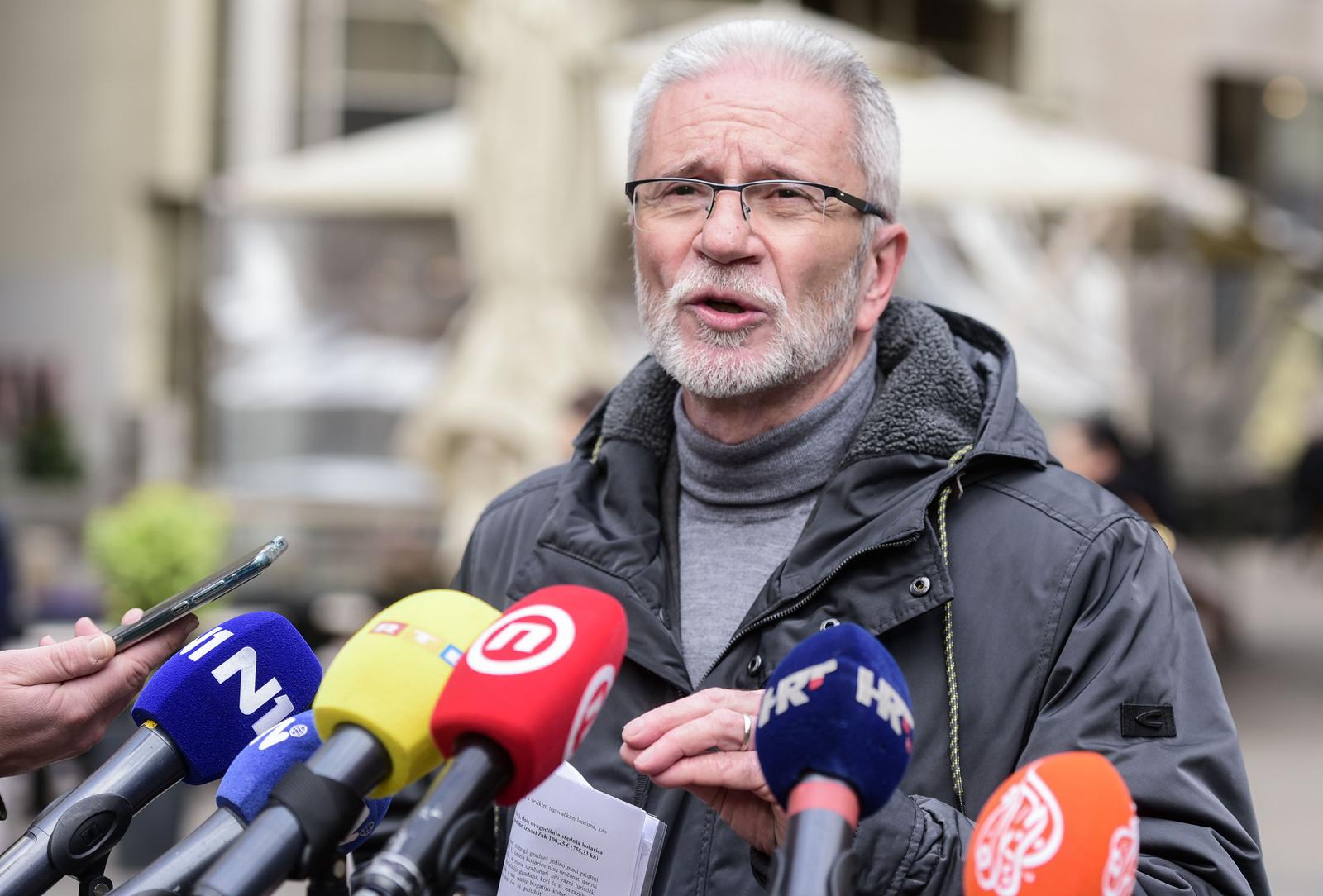 04.04.2023., Zagreb - Predsjednik Nezavisnih hrvatskih sindikata Kresimir Sever o cijeni ovogodisnje uskrsne kosarice za troclanu obitelj: "Najskromnija kosarica iznosi 100 eura". Photo: Neva Zganec/PIXSELL