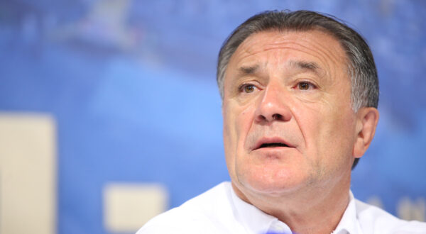 04.06.2018., Zagreb - Izvanredna konferencija za novinare Zdravka Mamica u press dvorani stadiona Maksimir, dva dana prije nego ce mu na Zupanijskom sudu u Osijeku biti izrecena presuda. "n"nPhoto: Petar Glebov/PIXSELL