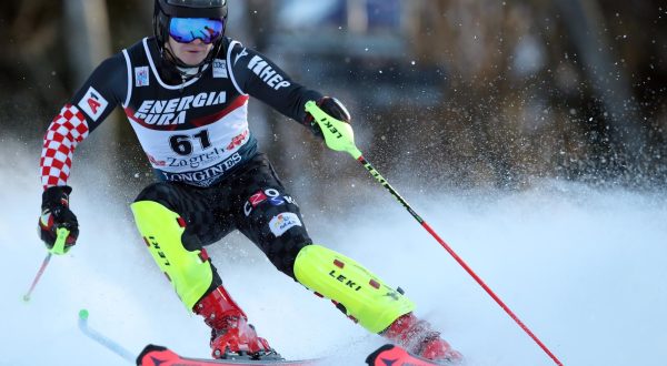 05.01.2020., Zagreb, Sljeme - Prva voznja muskog slaloma Audi FIS Svjetskog skijaskog kupa Snow Queen Trophy. ZUBCIC Filip  Photo: Goran Stanzl/PIXSELL