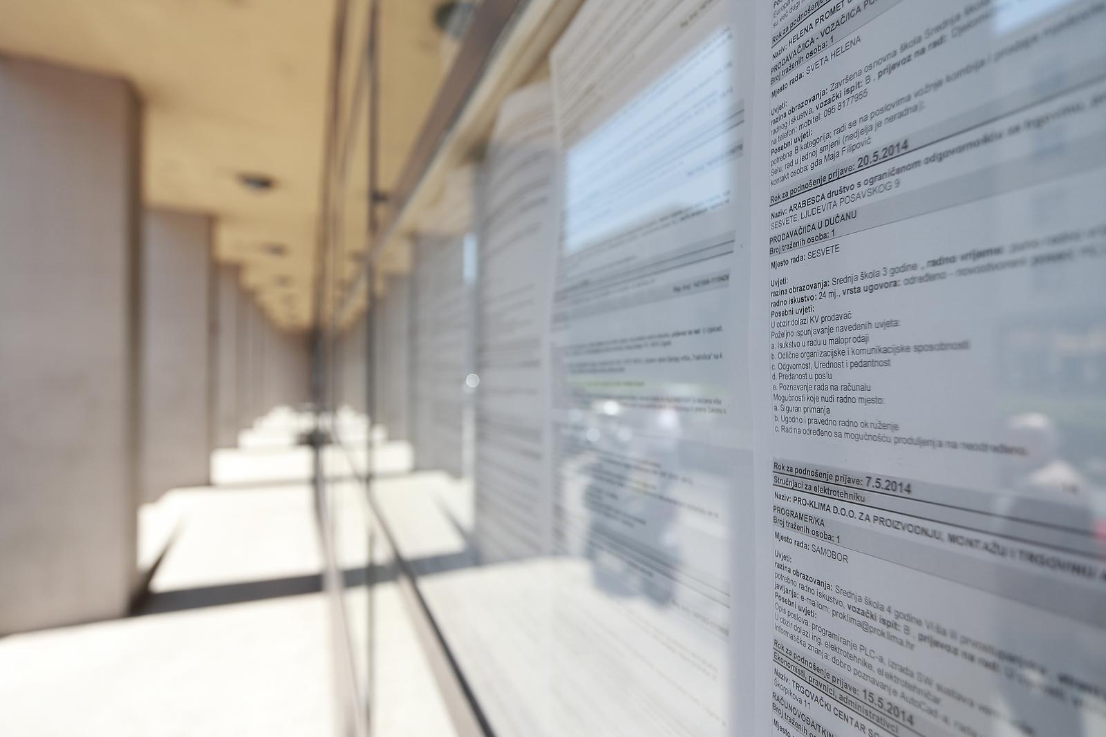06.05.2014., Zagreb -  Hrvatski zavod za zaposljavanje  u Zvonimirovoj 15.rPhoto: Davor Puklavec/PIXSELL