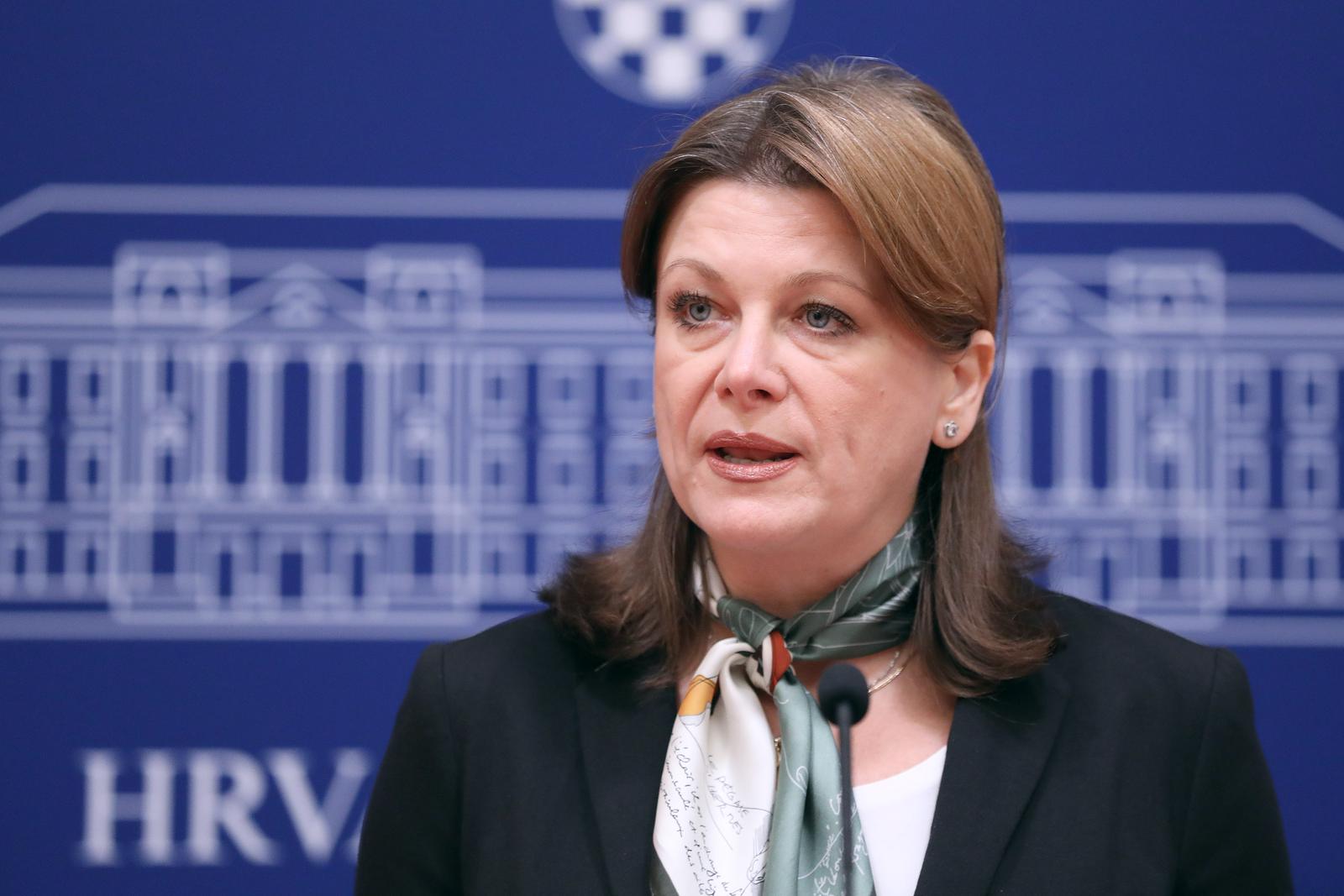 07.11.2023., Zagreb - Na konferenciji za medije odrzanoj u Saboru o temi  "Obvezujuci zakljucak Plenkovicevoj vladi da podnese izvjesce o stanju tuzbe Ivice Todorica protiv Republike Hrvatske" govorila je Karolina Vidovic Kristo. Photo: Patrik Macek/PIXSELL