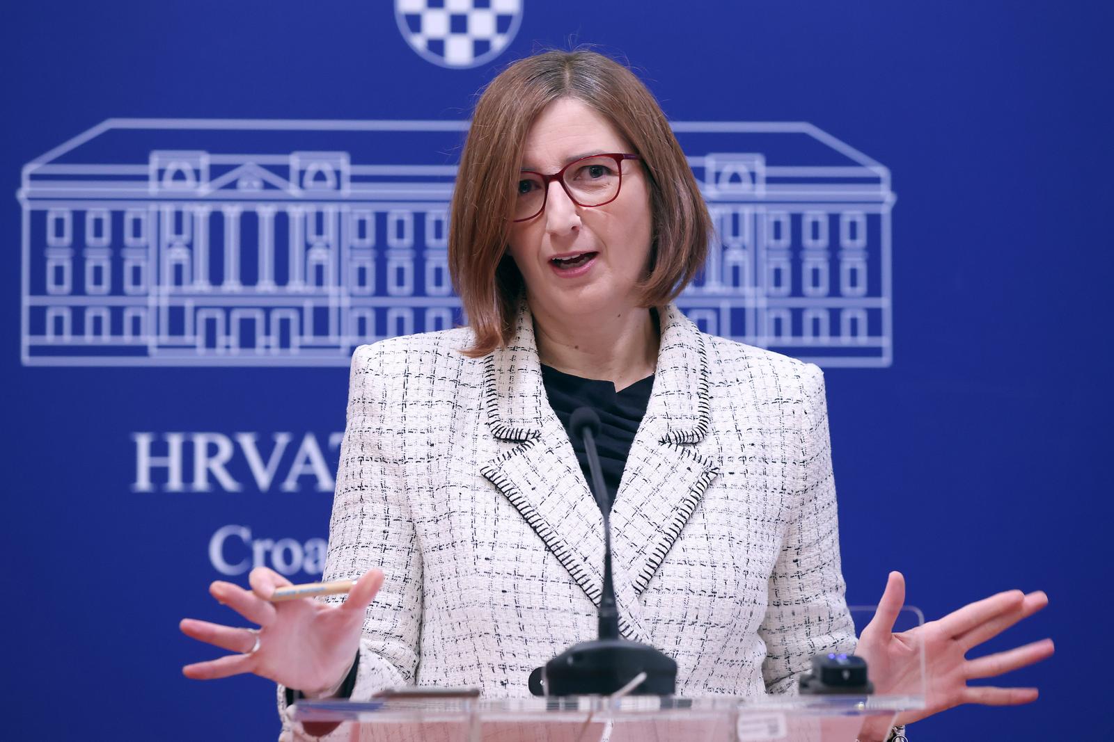 07.12.2023., Zagreb - Na konferenciji za medije odrzanoj u Saboru o temi „Medjunarodni dan borbe protiv korupcije u Hrvatskoj mnogi ministri slave radno“ govorila je Marijana Puljak.
 Photo: Patrik Macek/PIXSELL