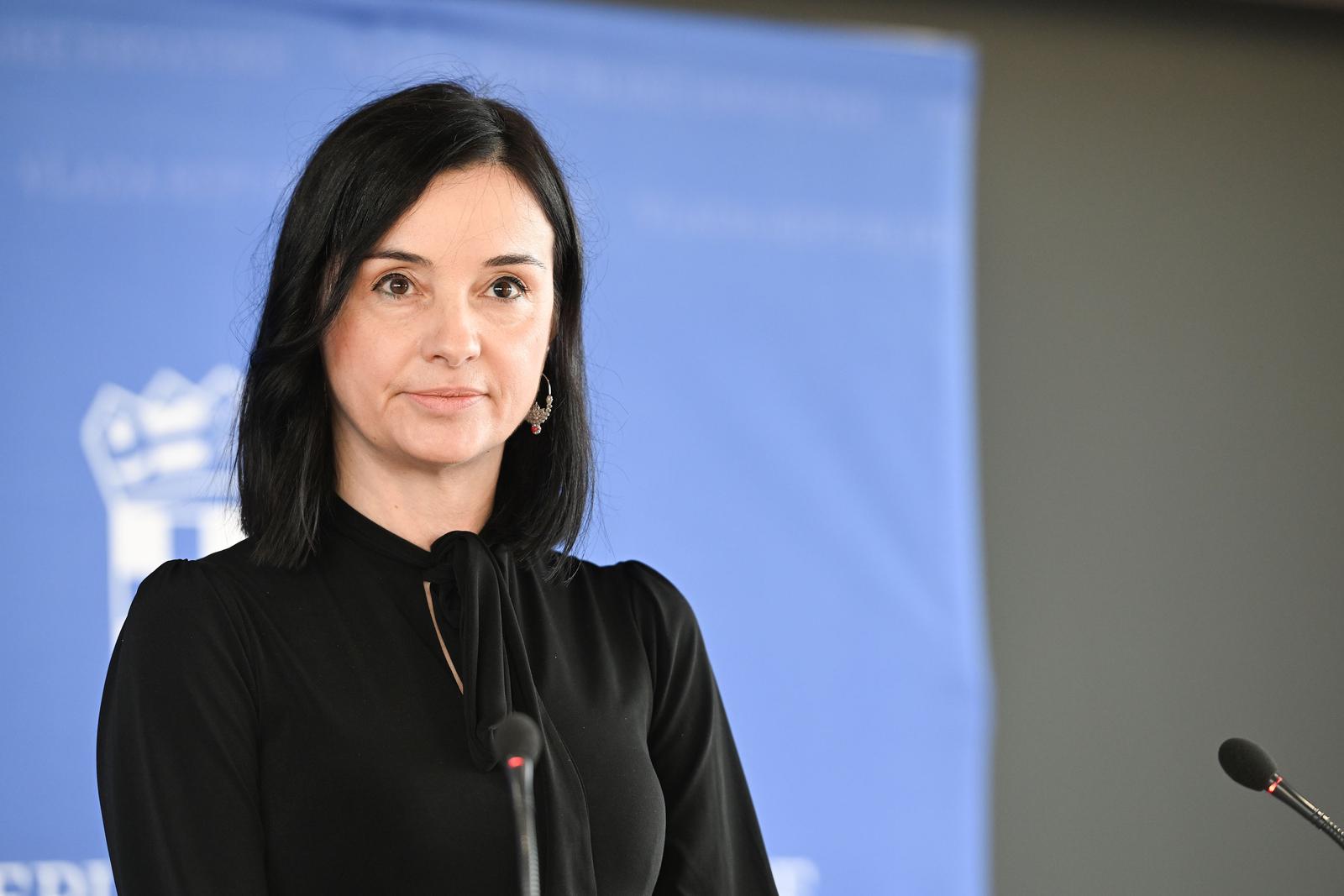 7.12.2023., Zagreb - 269. sjednica vlade Republike Hrvatske. Nakon sjednice ministrica poljoprivrede Marija Vuckovic dala je izjave za medije. Photo: Davorin Visnjic/PIXSELL